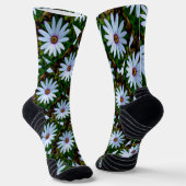 White Daisy Pattern Sokken (Gebogen)