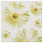 White Daisy Pattern Stof (Swatch)