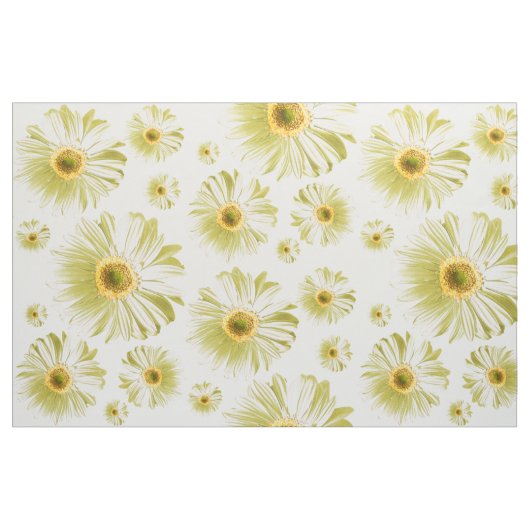White Daisy Pattern Stof (Fat Quarter)
