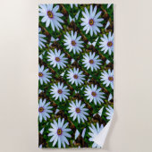 White Daisy Pattern Strandlaken (Voorkant)