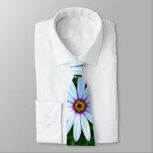 White Daisy Pattern Stropdas (Gebonden)