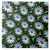 White Daisy Pattern Tegeltje (Voorkant)