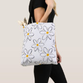 White Daisy Pattern Tote Bag (Dichtbij)