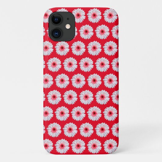 White Daisy Pattern Wildflower iPhone 11 Hoesje (Achterkant)