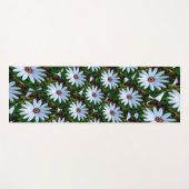 White Daisy Pattern Yogamat (Voorkant (horizontaal))