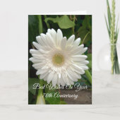 White Daisy Personalized 70th Wedding Jubileum Kaart (Voorkant)