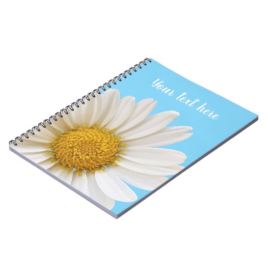 White Daisy Personalized Notitieboek (Linkerzijde)
