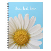 White Daisy Personalized Notitieboek (Voorkant)