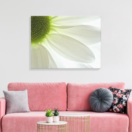 White Daisy Petals Canvas Afdruk (Insitu (Woonkamer))