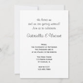 White Daisy Petals houdt van mij Engagement Party Kaart (Achterkant)