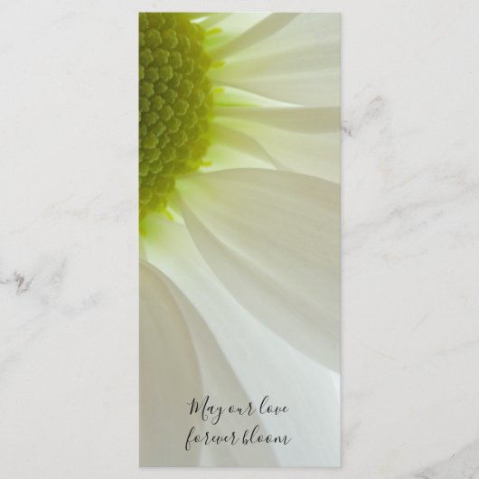 White Daisy Petals Wedding Programme Programmakaart (Voorkant)