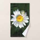 White daisy Photo Bathroom Towel Set Bad Handdoek (Handdoek)
