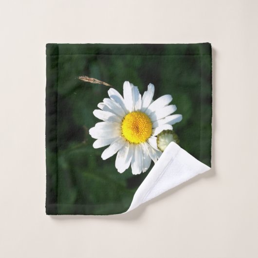 White daisy Photo Bathroom Towel Set Bad Handdoek (Wasdoekje)