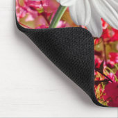 White Daisy Pink Floral Muismat! Muismat (Hoek)