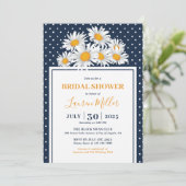 White Daisy Polkadot Pattern Vrijgezellenfeest Kaart (Staand voorkant)