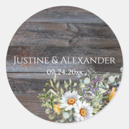 White Daisy Ronde Sticker