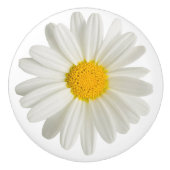 White Daisy Round Ceramic Drawer Pull Knobs Keramische Knop (Voorkant)