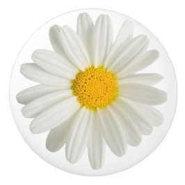 White Daisy Round Ceramic Drawer Pull Knobs Keramische Knop