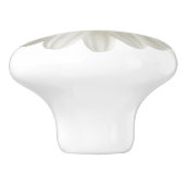 White Daisy Round Ceramic Drawer Pull Knobs Keramische Knop (Zijkant)