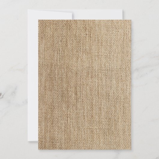 White Daisy Rustic Burlap Western Bat Mitzvah Kaart (Achterkant)