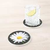 White Daisy Sandstone Onderzetter (Zijkant)