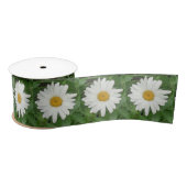 White Daisy Satijnen Lint (Spoel)