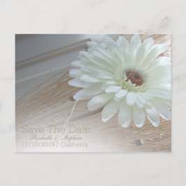 White Daisy Save the Date Weduwings Announements Aankondigingskaart