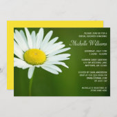 White Daisy Summer Bridal Shower Invitations Kaart (Voorkant / Achterkant)