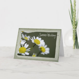 White Daisy Summer Wedding Save the Date Aankondiging