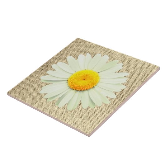 White Daisy Tegeltje (Zijkant)