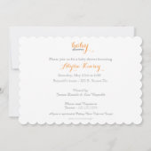 White Daisy Ultrasound Baby shower nodigt uit Kaart (Achterkant)