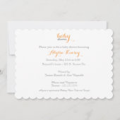 White Daisy Ultrasound Baby shower nodigt uit Kaart (Achterkant)