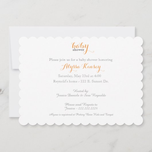 White Daisy Ultrasound Baby shower nodigt uit Kaart (Achterkant)