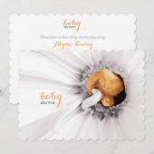White Daisy Ultrasound Baby shower nodigt uit Kaart (Voorkant / Achterkant)