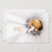 White Daisy Ultrasound Baby shower nodigt uit Kaart (Voorkant)