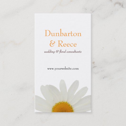 White Daisy Visitekaartje (Voorkant)