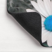 White Daisy (w Blue) mousepad Muismat (Hoek)