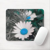 White Daisy (w Blue) mousepad Muismat (Met muis)