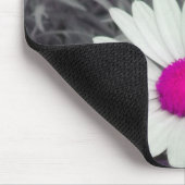 White Daisy (w Pink) mousepad Muismat (Hoek)