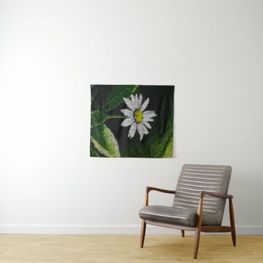WHITE DAISY WANDKLEED (In Situ (horizontaal))