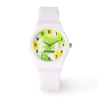 White Daisy Watch met persoonlijke naam Horloge