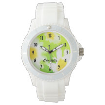 White Daisy Watch met persoonlijke naam
