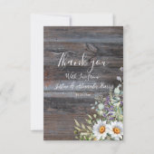 White Daisy Wedding Bedankkaart (Voorkant)