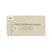 White Daisy Wedding Etiket (Voorkant)