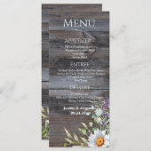 White Daisy Wedding Menu (Voorkant / Achterkant)