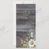 White Daisy Wedding Program (Achterkant)