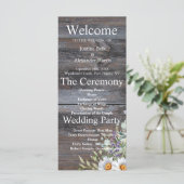 White Daisy Wedding Program (Staand voorkant)