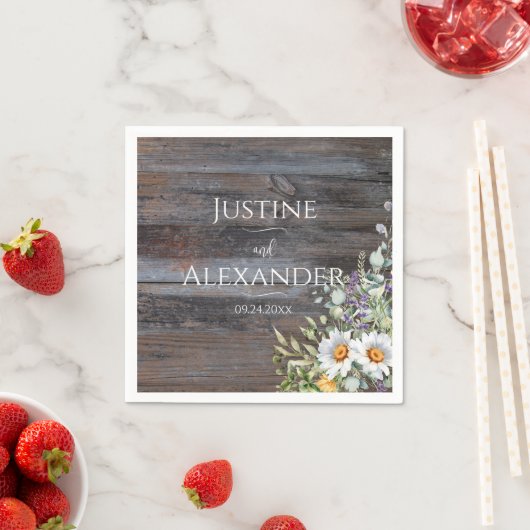 White Daisy Wedding Servet (Insitu)