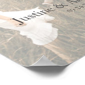 White Daisy Wedding Welkom Foto Poster (Hoek)