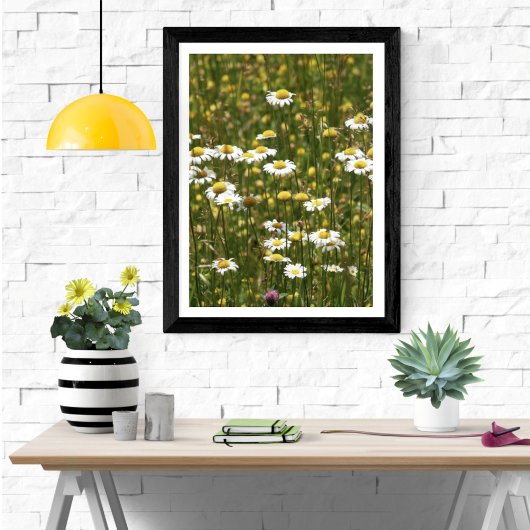 White Daisy Wildbloemen Poster